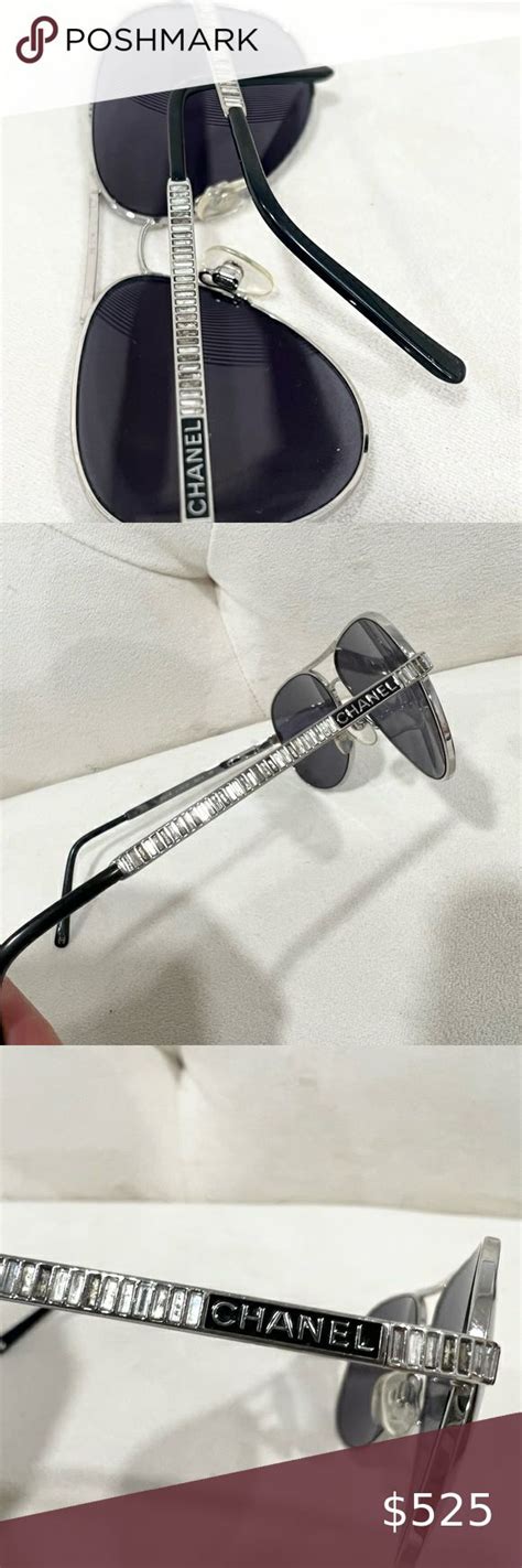 chanel aviator sunglasses with swarovski crystals|Pilot Sunglasses .